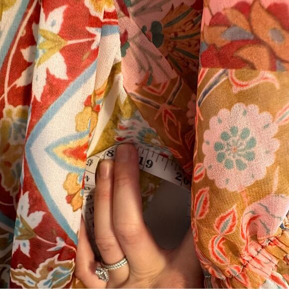 City Chic Red Yellow Floral Off shoulder Maxi Dress 20 - Picture 4 of 7